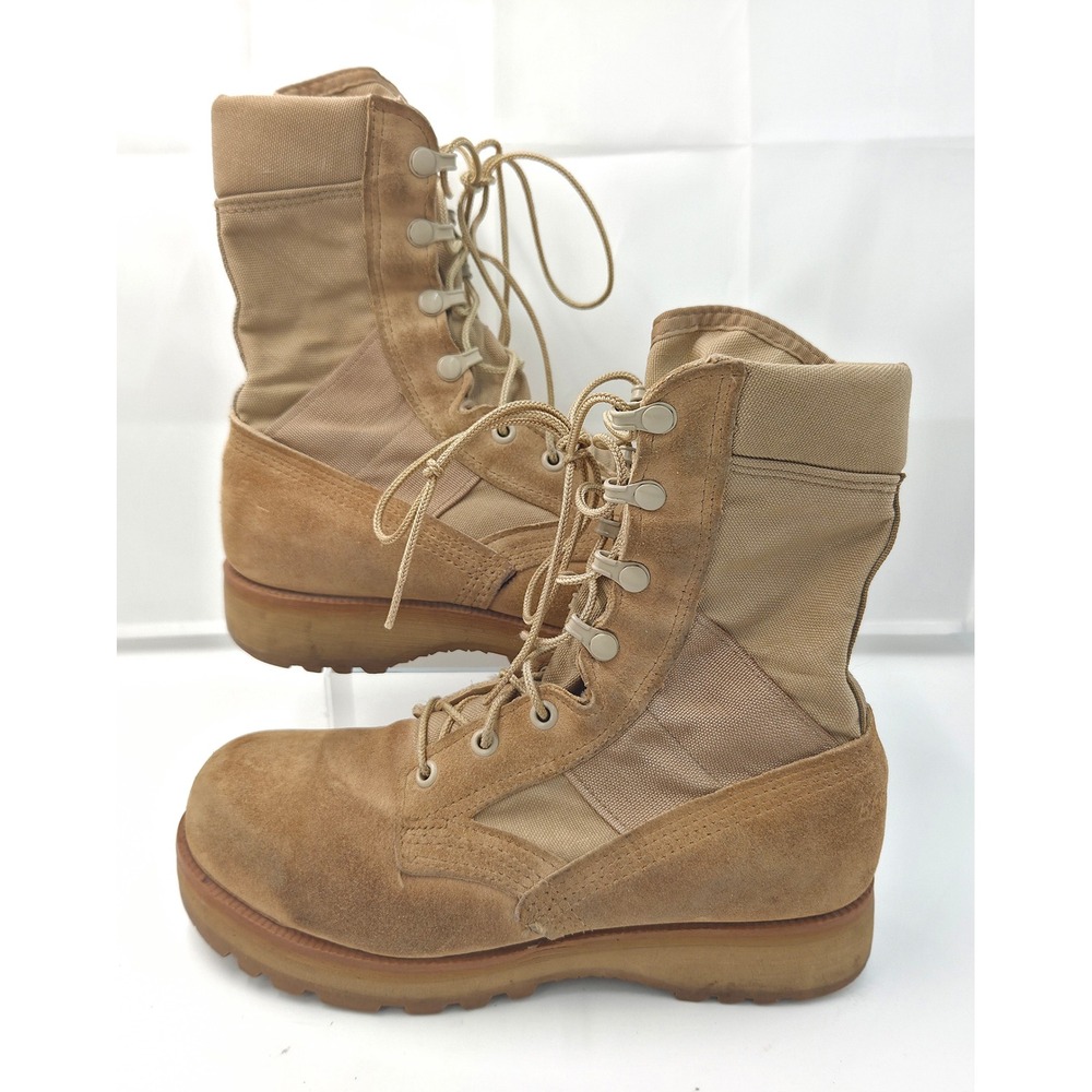 Belleville Coyote Tan Suede Nylon Hot Weather Combat Boots Vibram Sole Mens